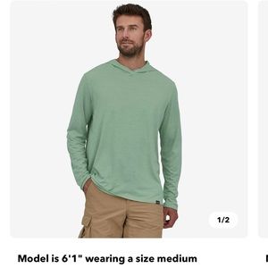 Green tropic comfort hoodie II Patagonia medium sun shirt hoodie
